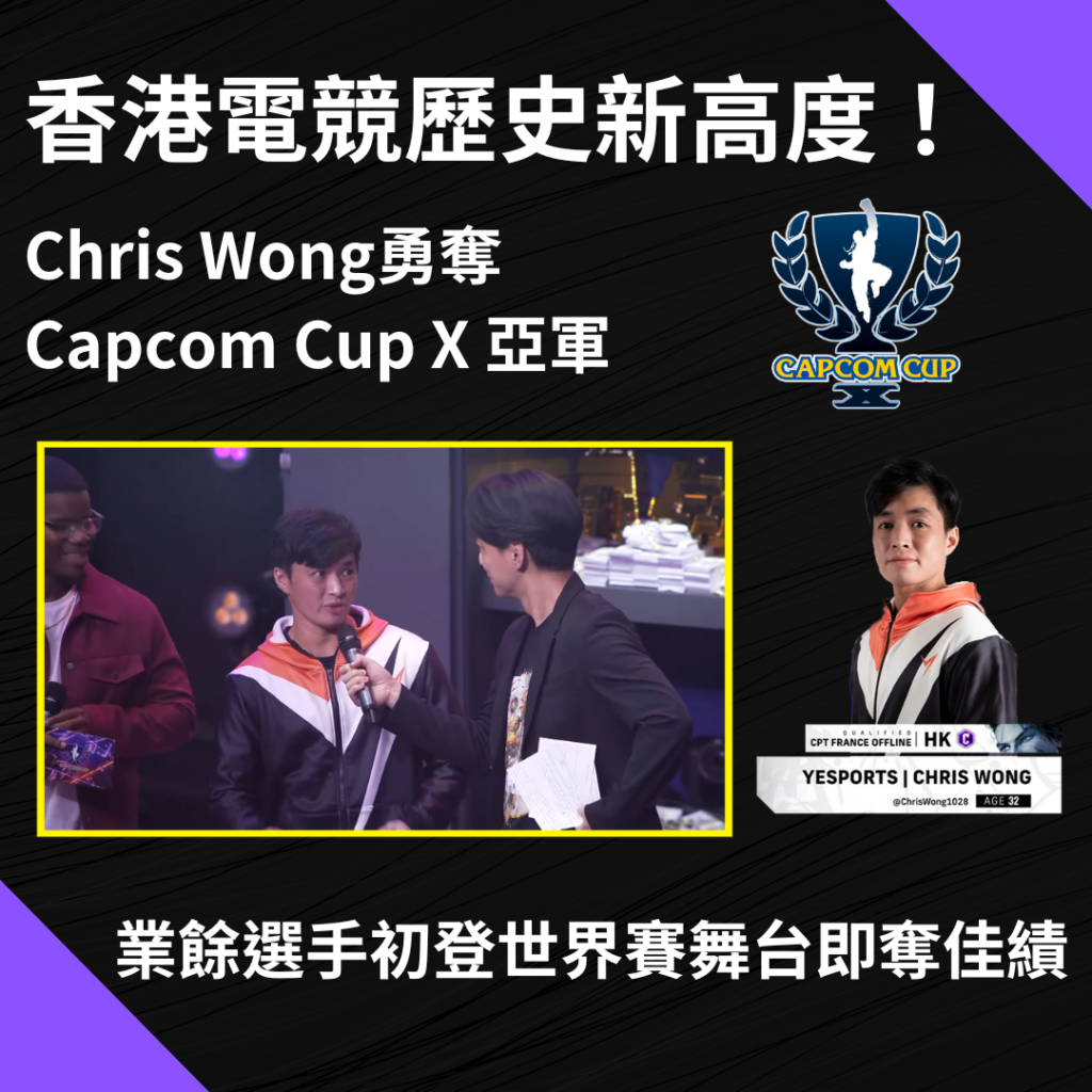【Capcom Cup X】香港電競歷史新高度 Chris Wong勇奪亞軍